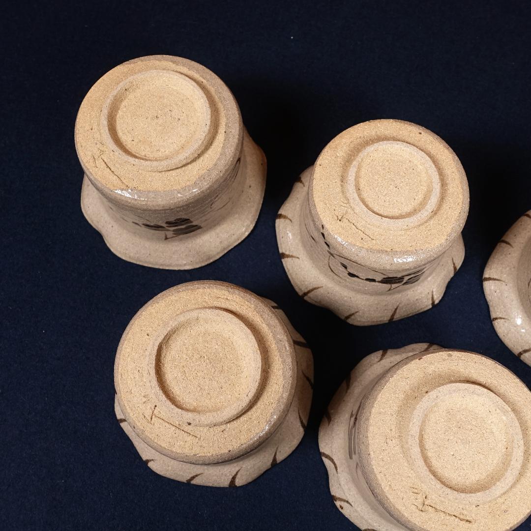 唐津焼 源左衛門窯 絵唐津向付 5客 共箱