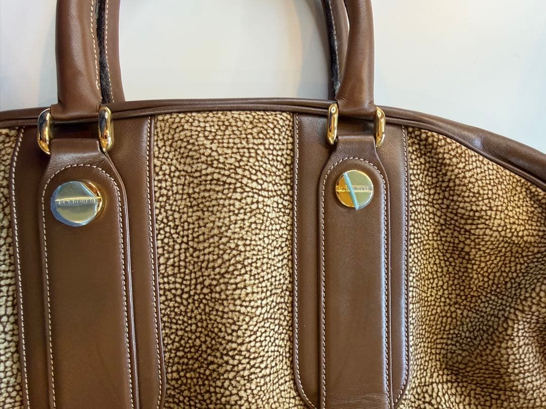 【未使用品】BORNONESEボルボネーゼ ボストンバッグ 大容量　うずら柄