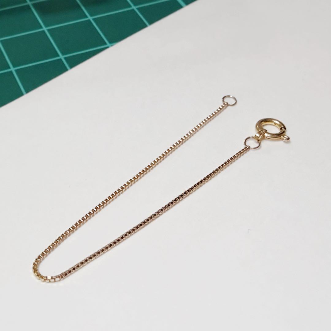 k18 18金　イエローゴールド　アジャスター　ベネチアンチェーン10cm
