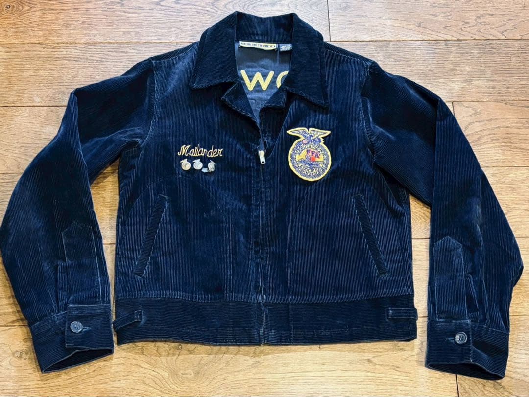 美品ヴィンテージ FFAジャケットコーデュロイジャケットネイビーサイズ34