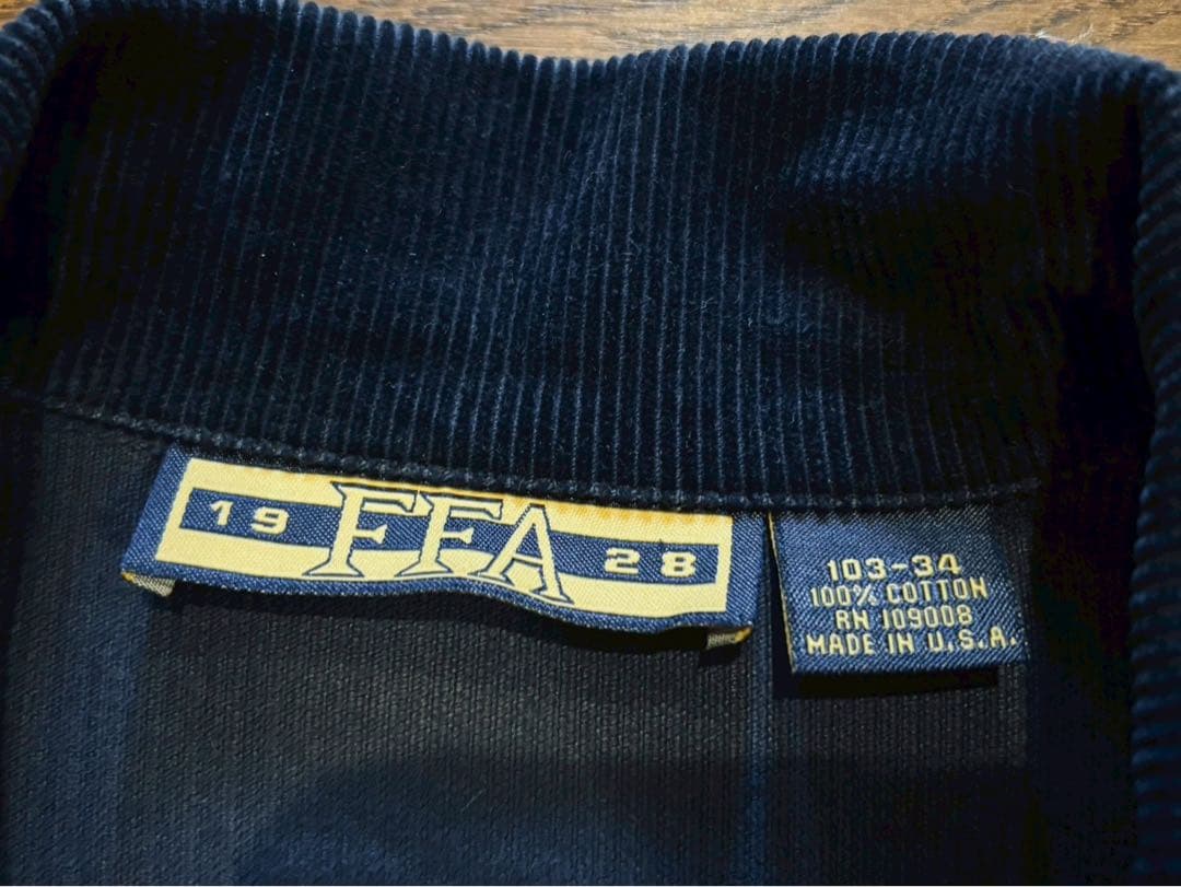 美品ヴィンテージ FFAジャケットコーデュロイジャケットネイビーサイズ34