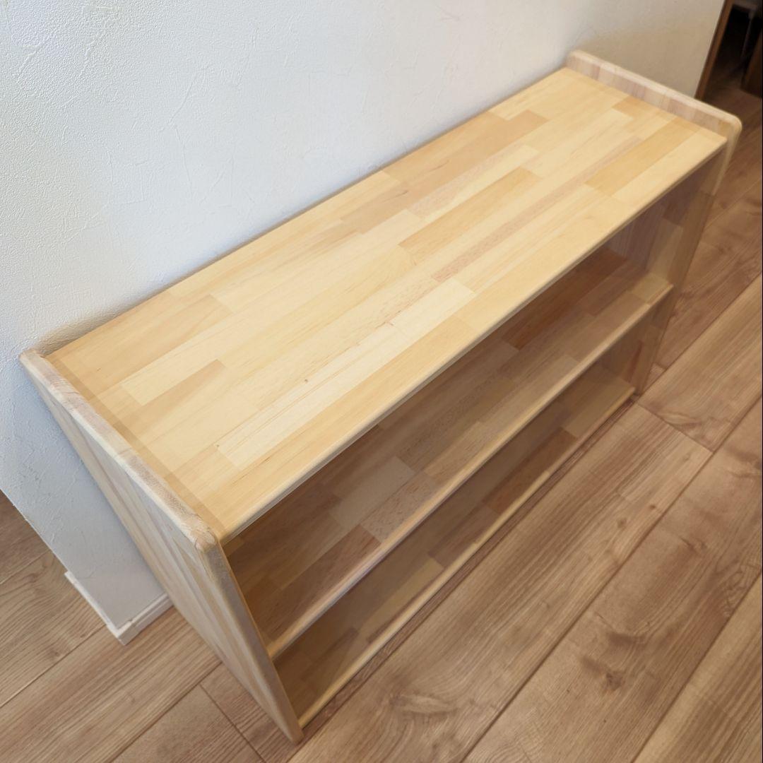 あずさ絵本棚　木製棚　　リビングボード　本棚　ハンドメイド　モンテッソーリ