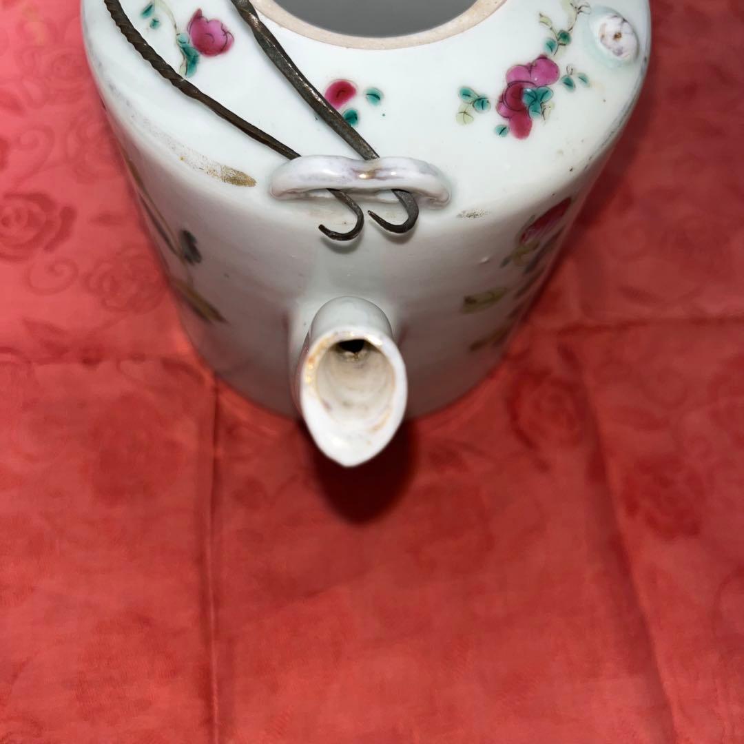 中国茶器　前茶道具　急須　水注　アンティーク粉彩　お値下げしました