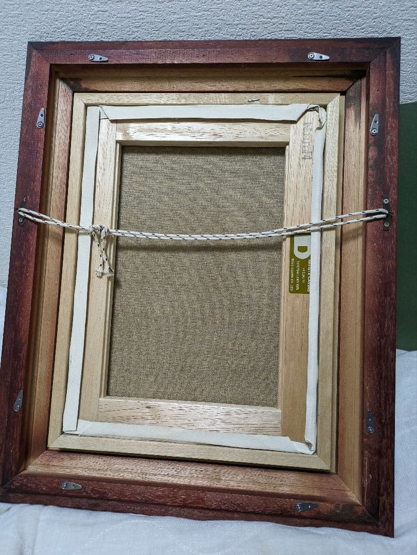 桜木稔　油絵　北海道大雪「高原温泉」紅葉　直筆サイン題名日付入り