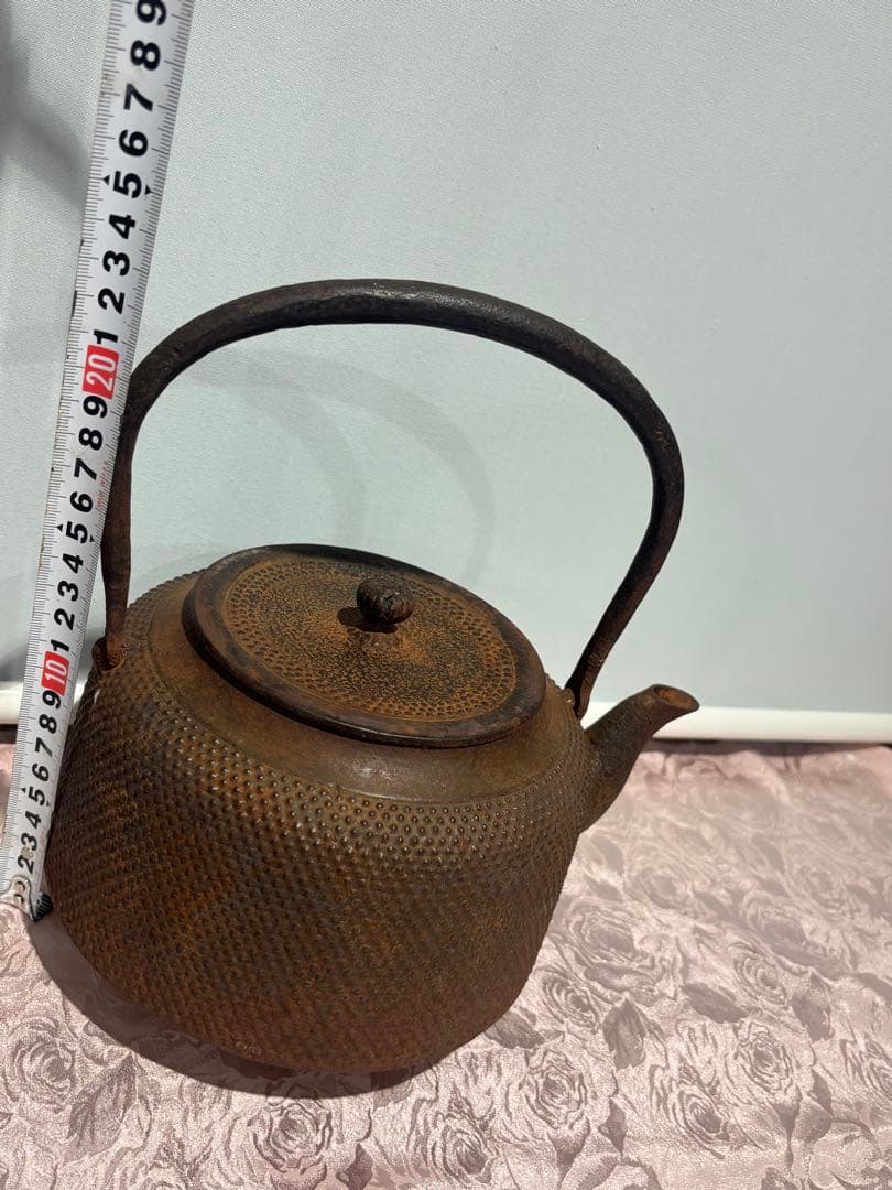 茶道具/鉄瓶/煎茶道具/茶器/鉄製/古董品/鉄瓶/工芸品（724)