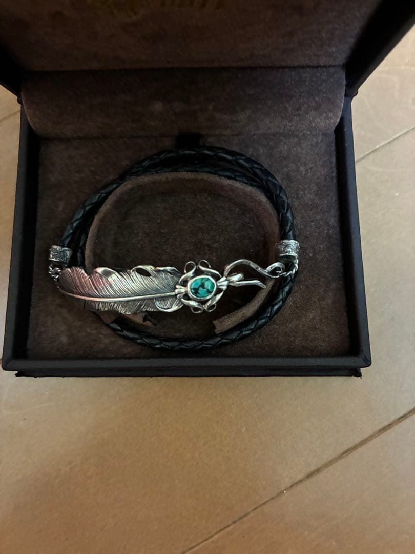 シルバーブレスレット　バングル　buff　フェザー　スプーンバングル