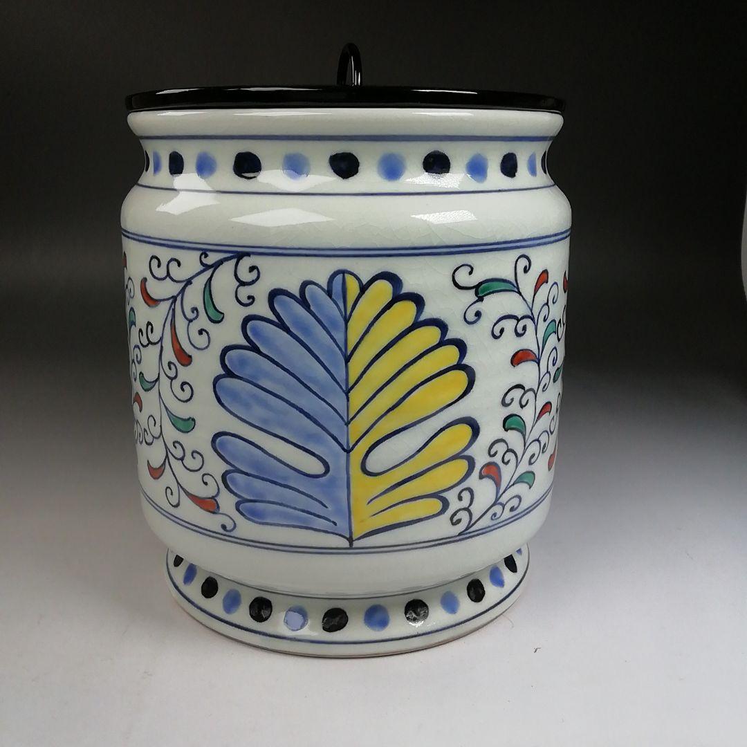 Ｗ２２　水指　『和蘭陀紋』『中村秋峰 造』　共箱　茶道具