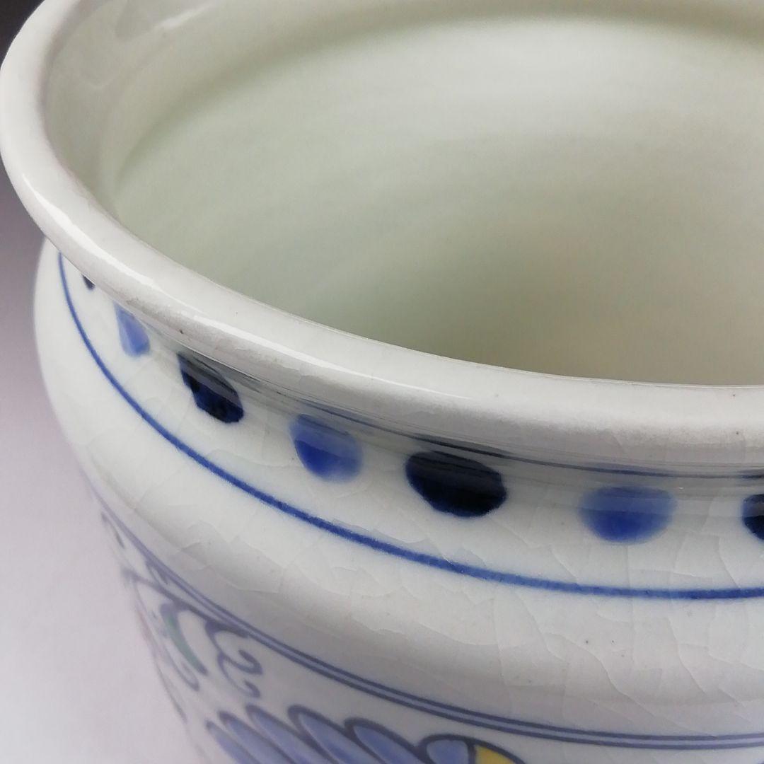 Ｗ２２　水指　『和蘭陀紋』『中村秋峰 造』　共箱　茶道具