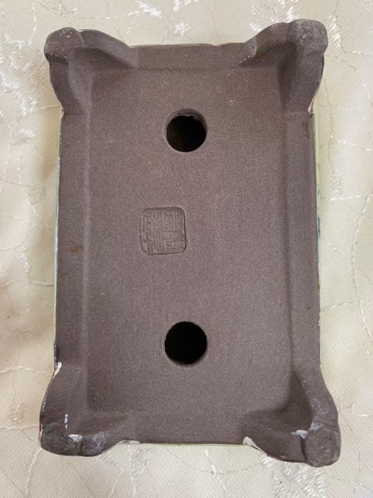 陶翠　風神雷神　長方　盆栽鉢