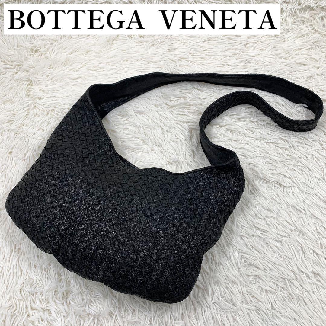 【✨極美品✨】ボッテガヴェネタ ホーボーバッグ イントレチャート ブラック