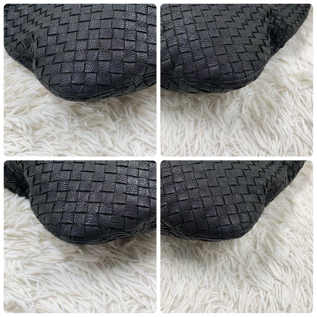 【✨極美品✨】ボッテガヴェネタ ホーボーバッグ イントレチャート ブラック