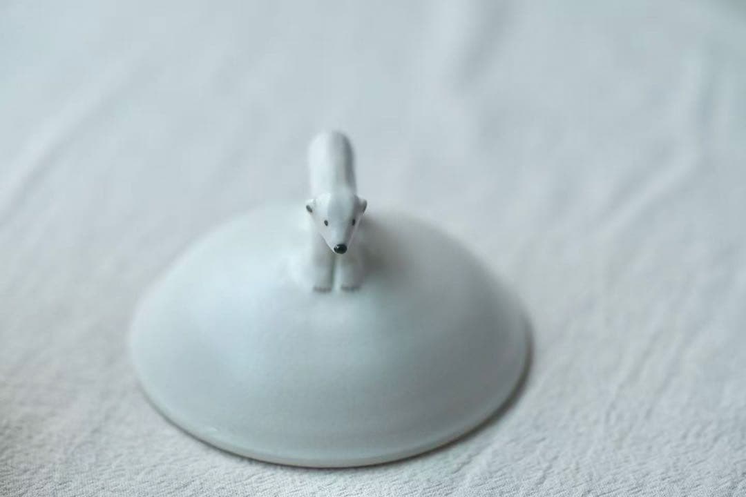 小堤晶子さん シロクマ蓋碗