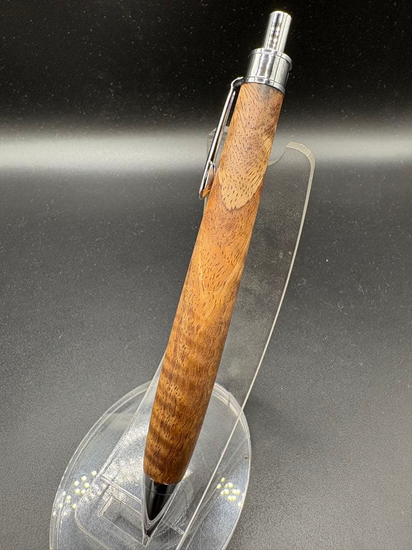 502極上　ハワイアンカーリーコア　ツートン　木軸シャーペン　ボールペン