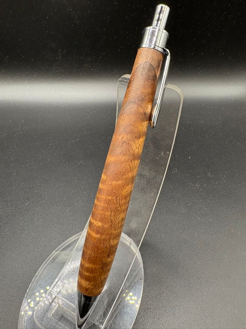 502極上　ハワイアンカーリーコア　ツートン　木軸シャーペン　ボールペン