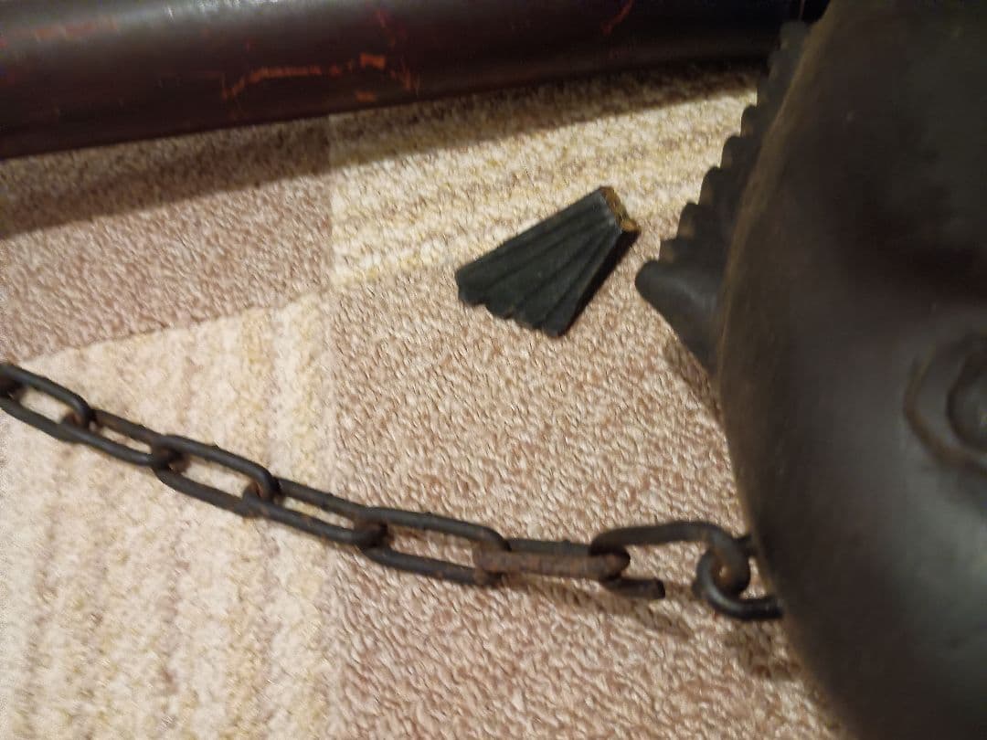 魚　鯛　縁起物　アンティーク古民家骨董囲炉裏吊 自在鉤 竹製 自在鍵 古道具