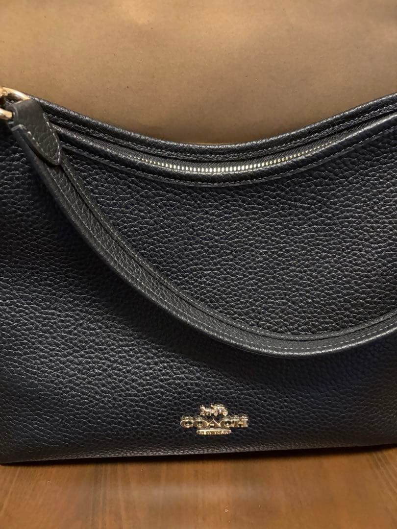 COACH 黒 レザー ショルダーバッグ