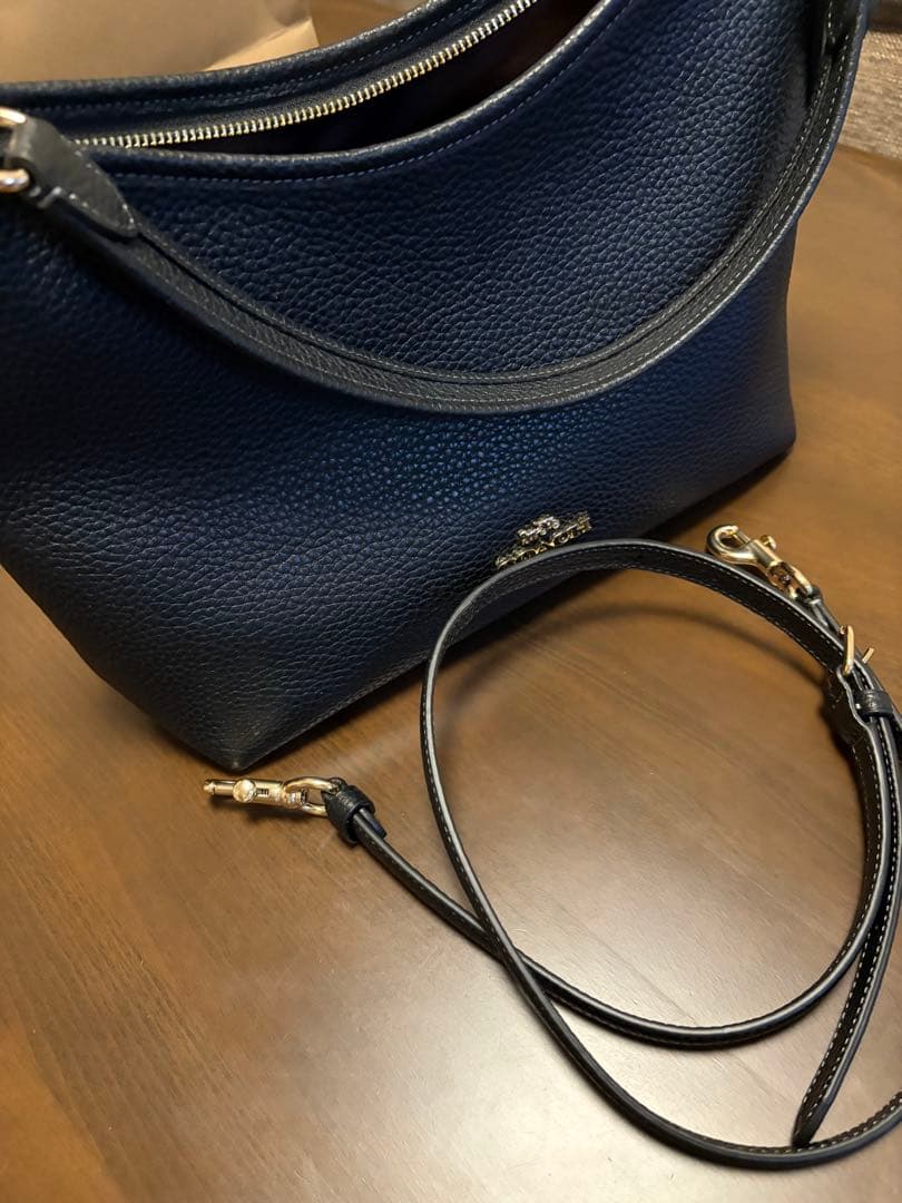 COACH 黒 レザー ショルダーバッグ