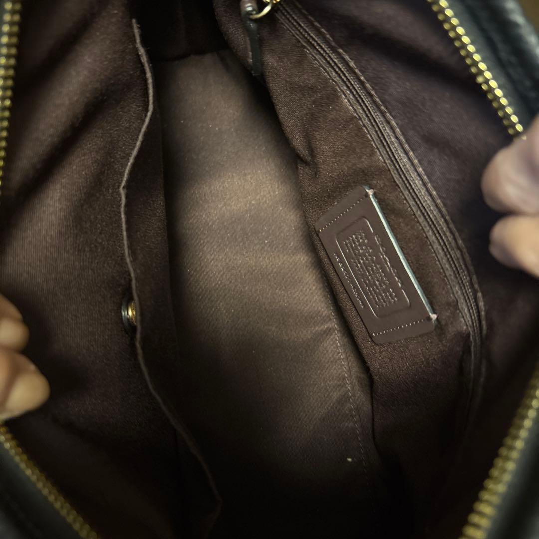 COACH 黒 レザー ショルダーバッグ