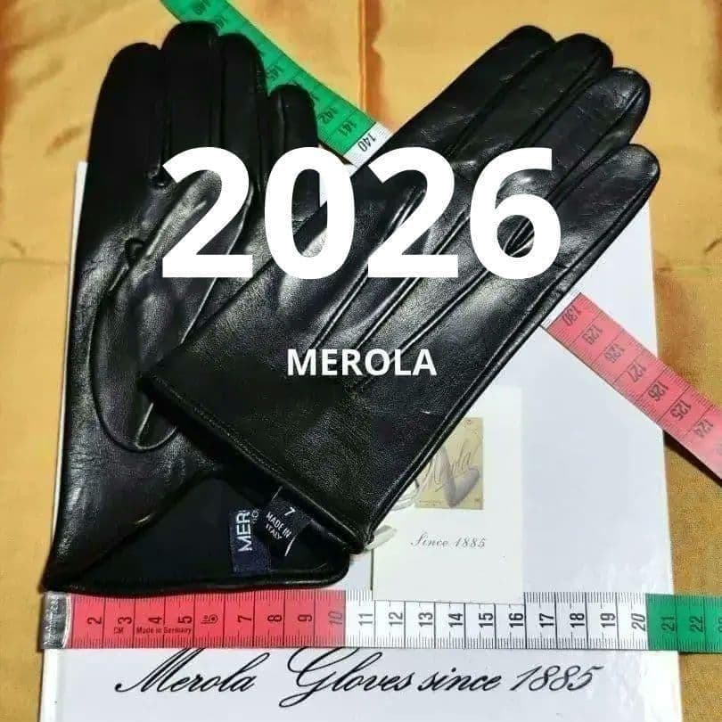 今季 メローラ ナッパ黒 ライニングなし グローブ 革手袋 MEROLA