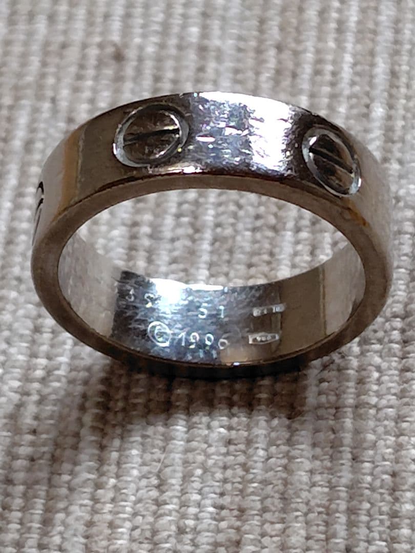 カルティエ　ラブリング　51 18金　WG　説明必読願います