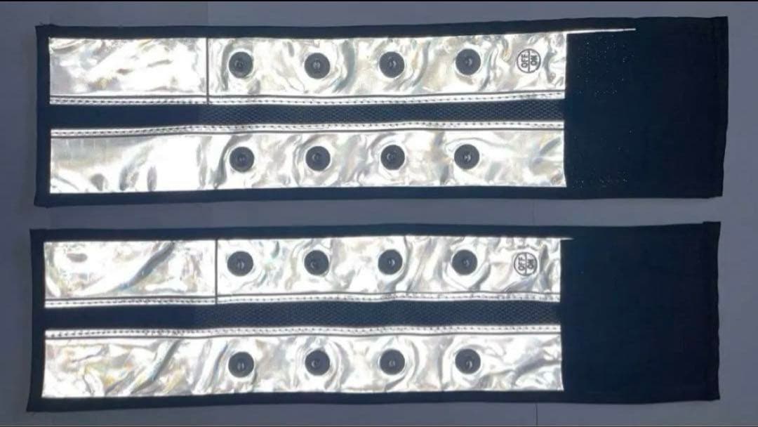 LED付き 反射足カバー 脚半 交通安全 反射グッズ 安全用品 電池付き