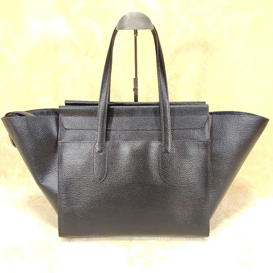 未使用級 ATAO ピッコラ バンドバッグ トートバッグ レザー ブラック ロゴ