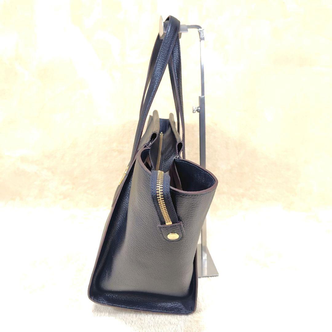 未使用級 ATAO ピッコラ バンドバッグ トートバッグ レザー ブラック ロゴ