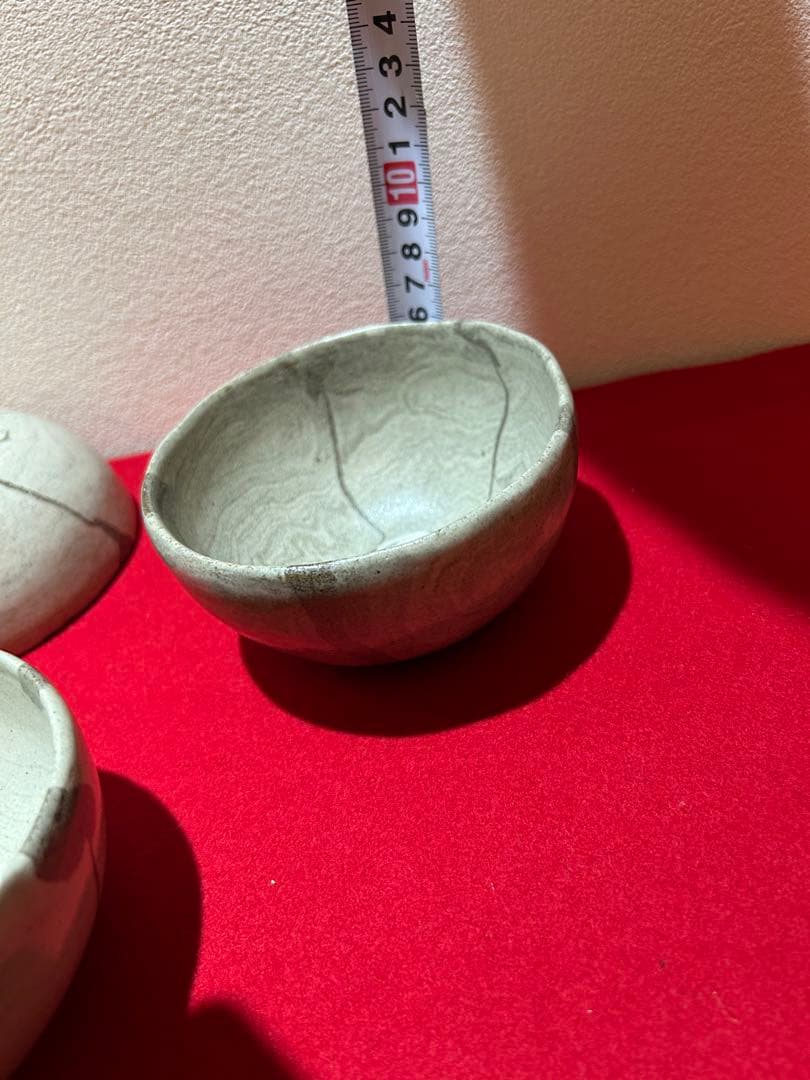 人間国宝 松井康成　練上椀　小鉢5客共　箱あり