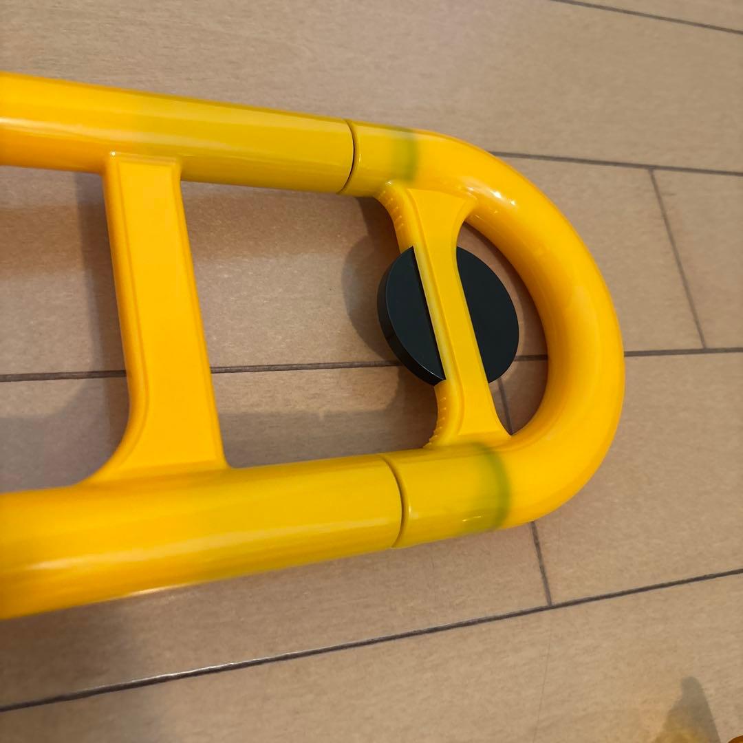 pBoneピーボーン　イエロー　プラスチックトロンボーン　イエロー