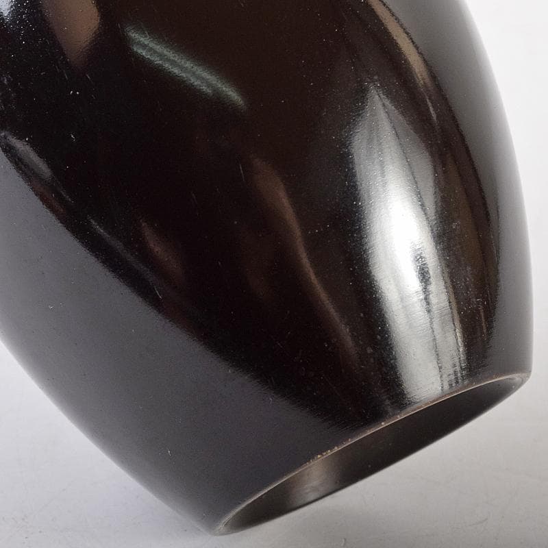 中川浄益造　唐銅　曽呂花入　表千家十三代即中斎極め箱　M　R8523