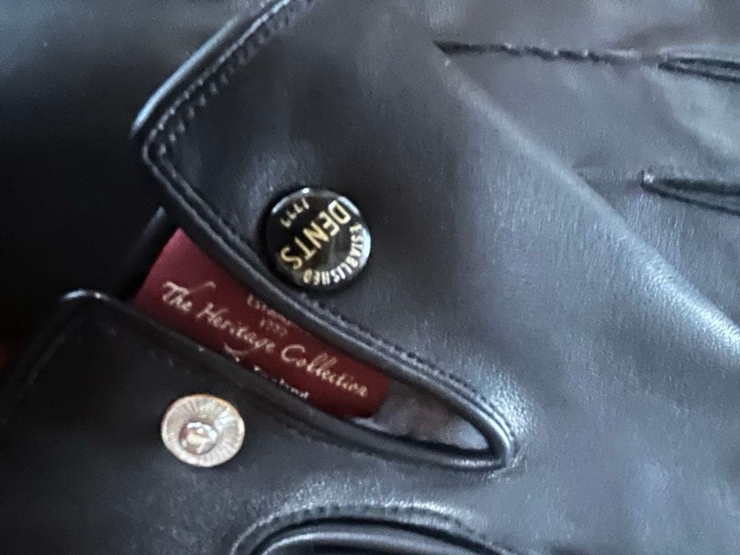 【美品】 デンツ DENTS ラビット 英国 手袋 黒 レザー メンズ 老舗