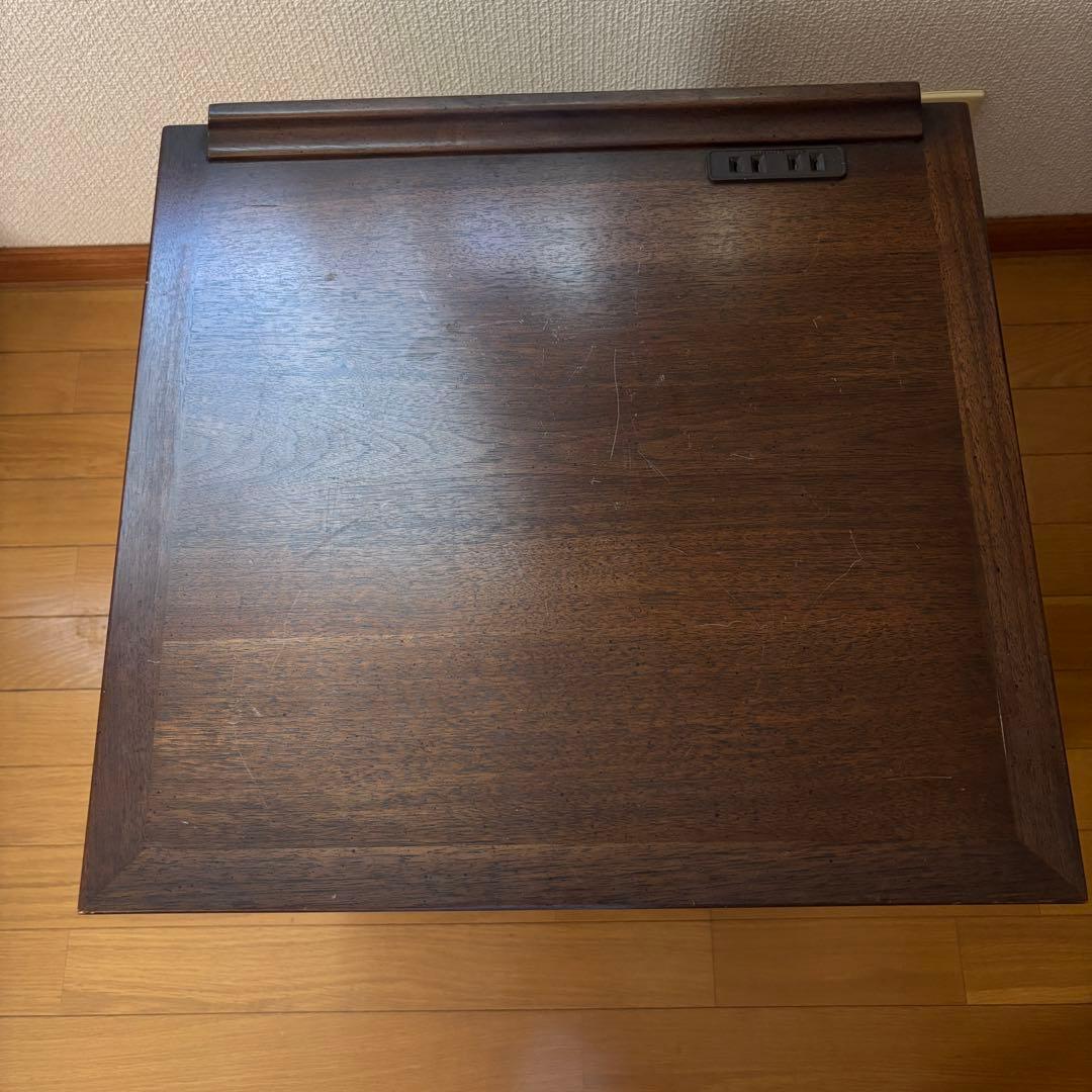 ダークブラウン引き出し付きサイドテーブル アンティーク家具