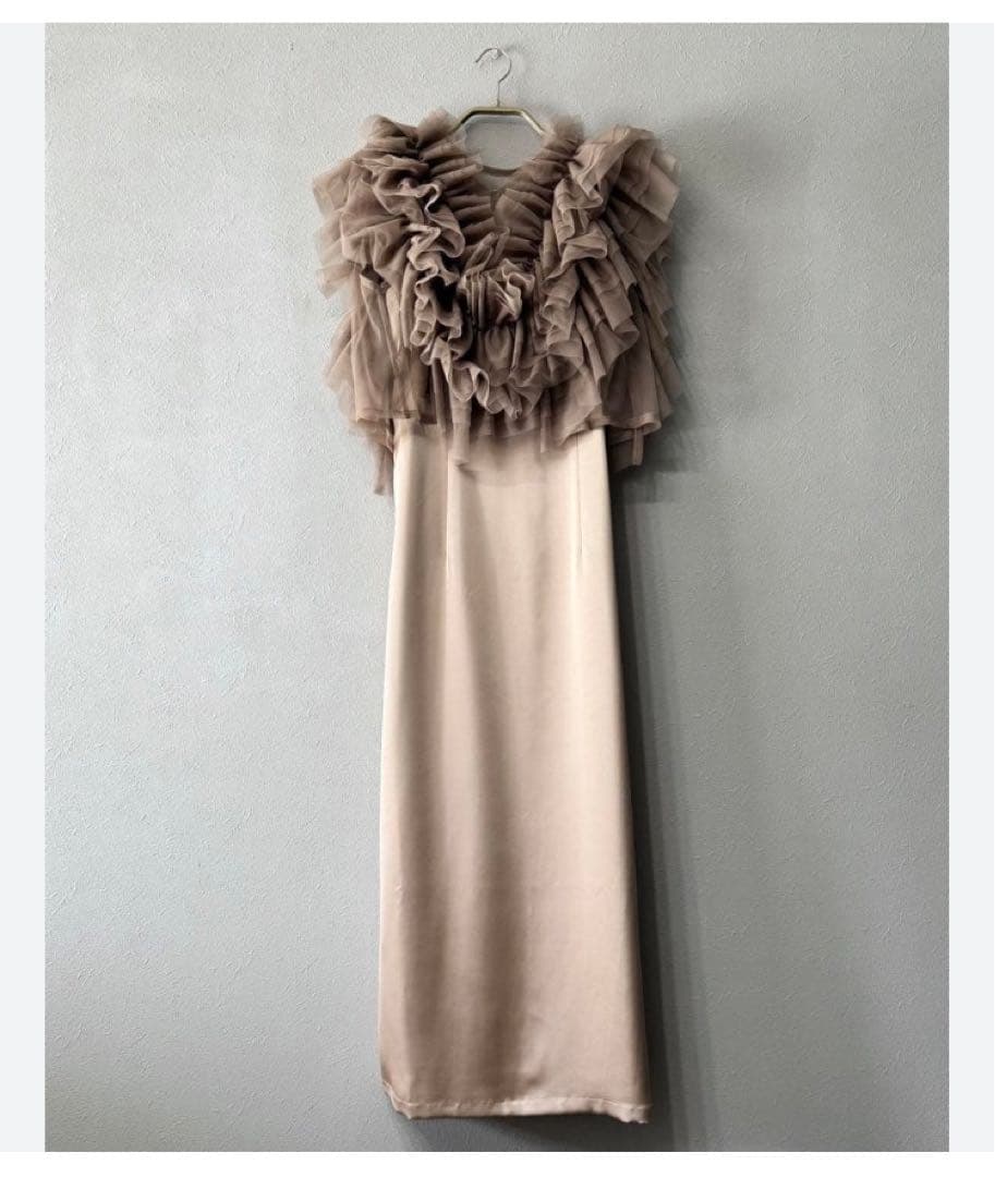 acka tulle vest satin one-piece 結婚式　ドレス