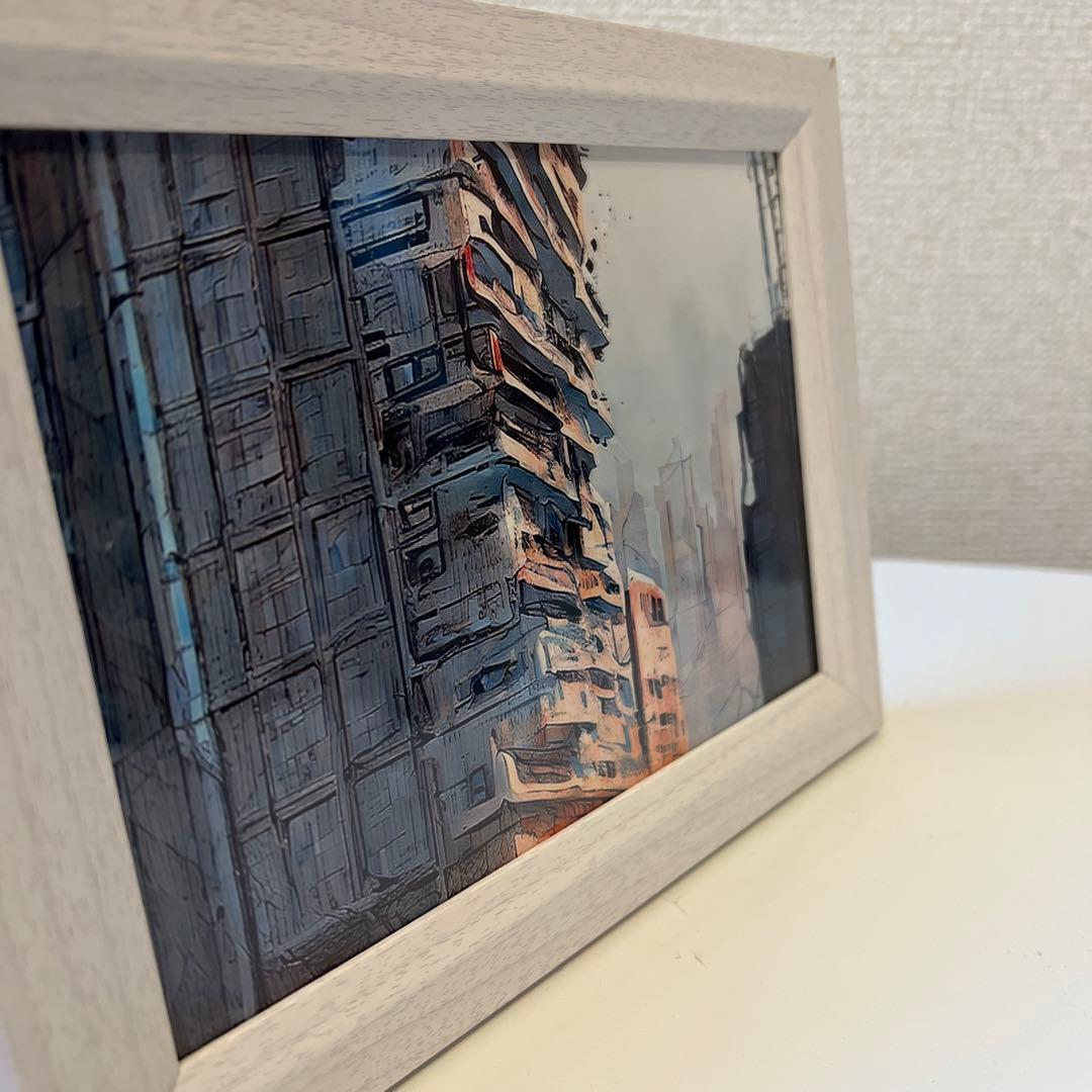 荒廃都市　絵画　タペストリー　イラスト画