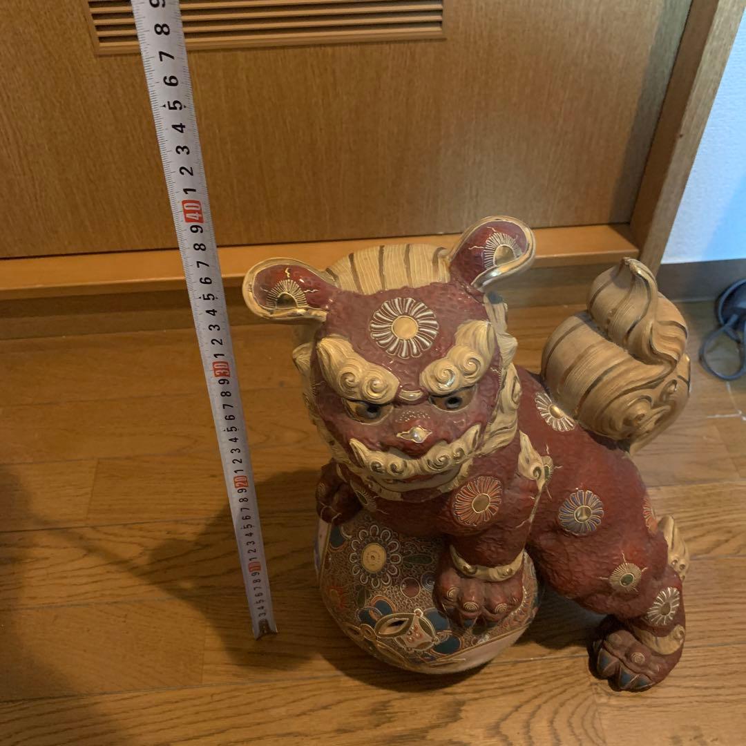 九谷焼∥唐獅子∥狛犬∥色絵金彩∥縁起物∥厄除∥退魔∥置物∥