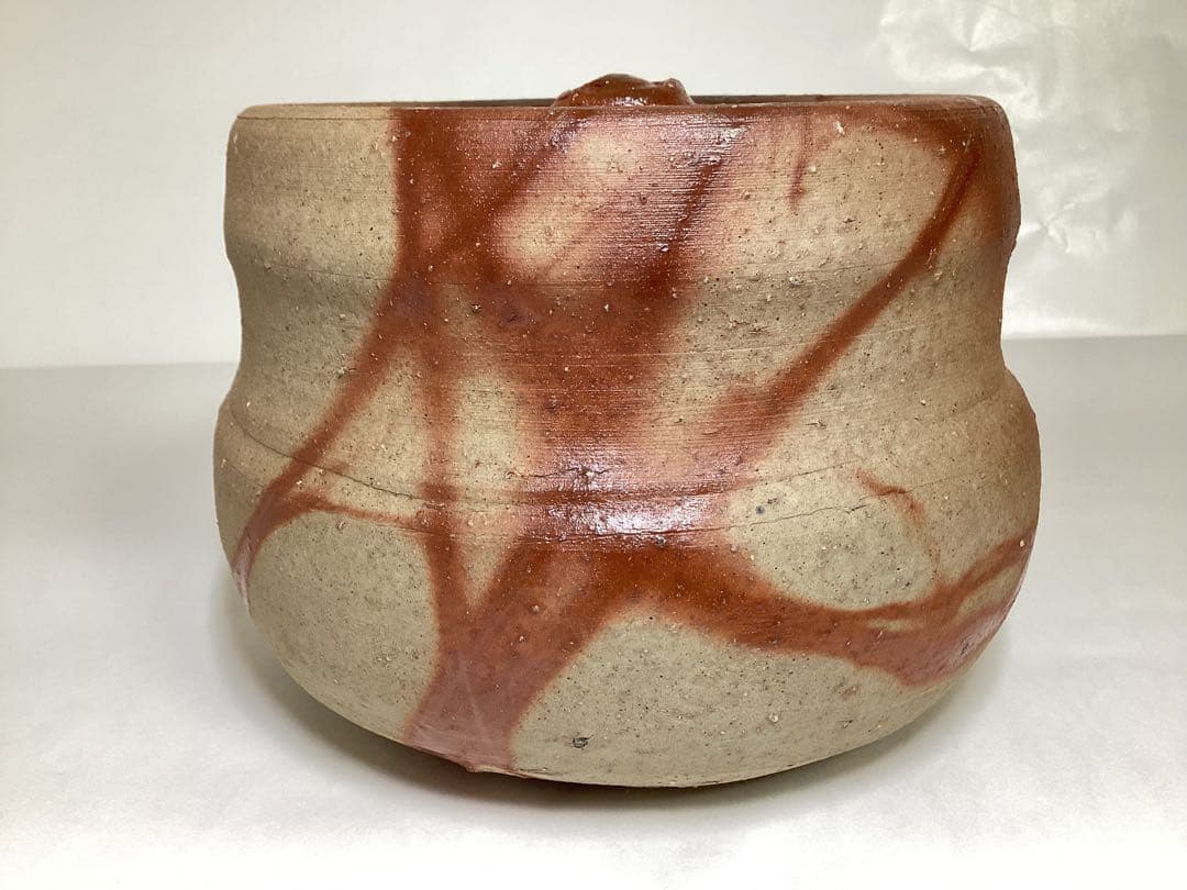 水指 火襷 藤原建 木箱入 茶道具 古物品