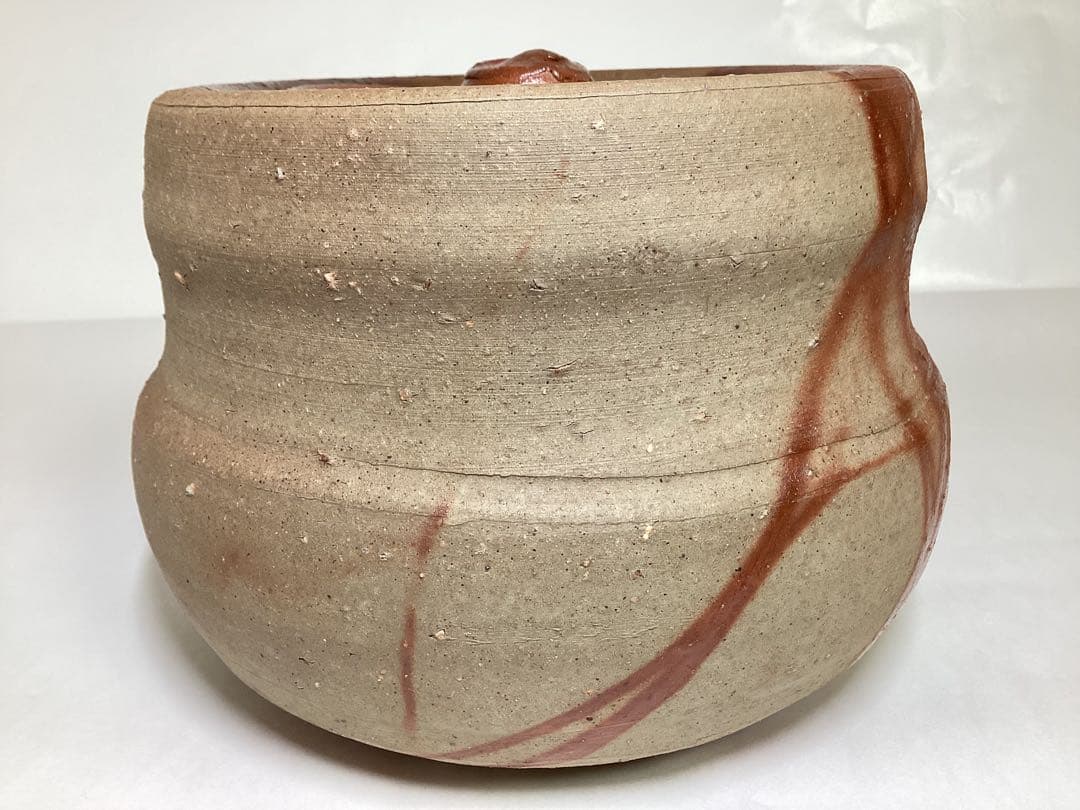 水指 火襷 藤原建 木箱入 茶道具 古物品