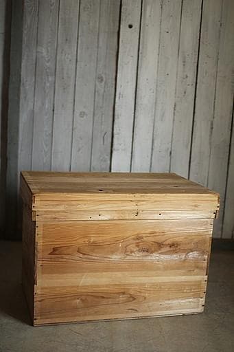 古いお茶箱　大　木箱　収納箱