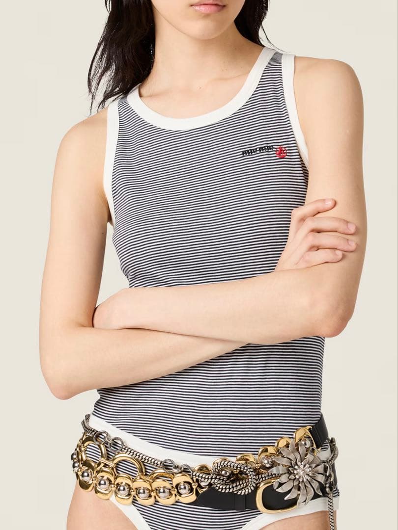 miumiuプチバトー ストライプタンクトップ xs ミュウミュウ