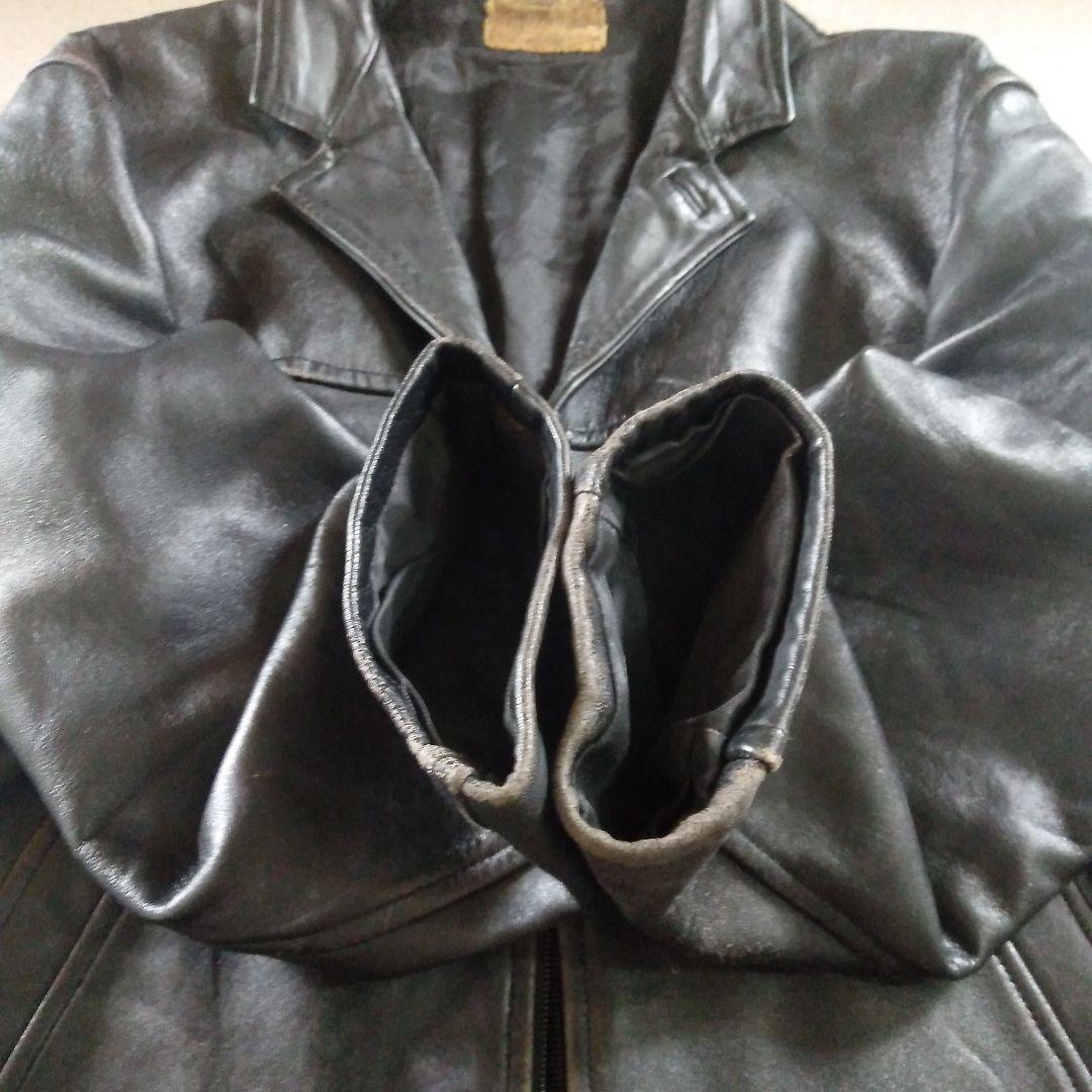 希少70s Vintage フランス軍 カーコート レザージャケット ミリタリー