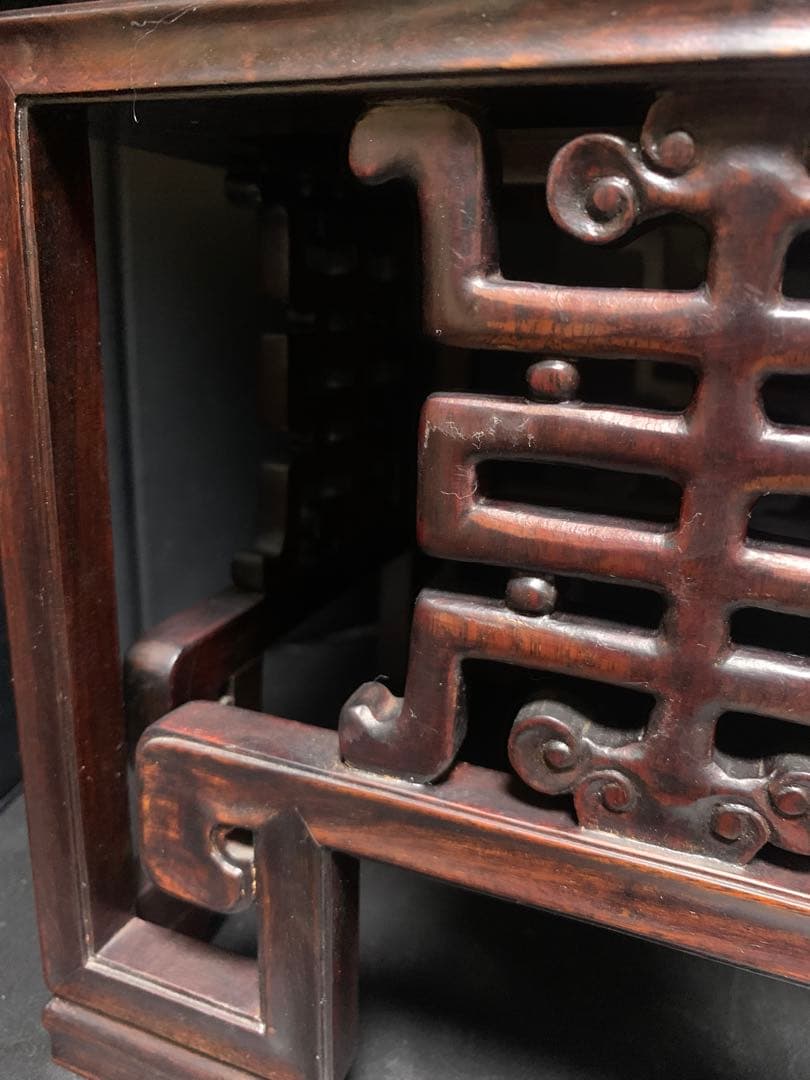 花台 中国 古唐木紫檀製 花台飾台香炉台 中国美術 日本美術