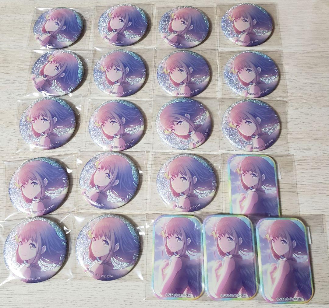 プロセカ 花里みのり グリッター缶バッジ スクエア缶バッジ セット