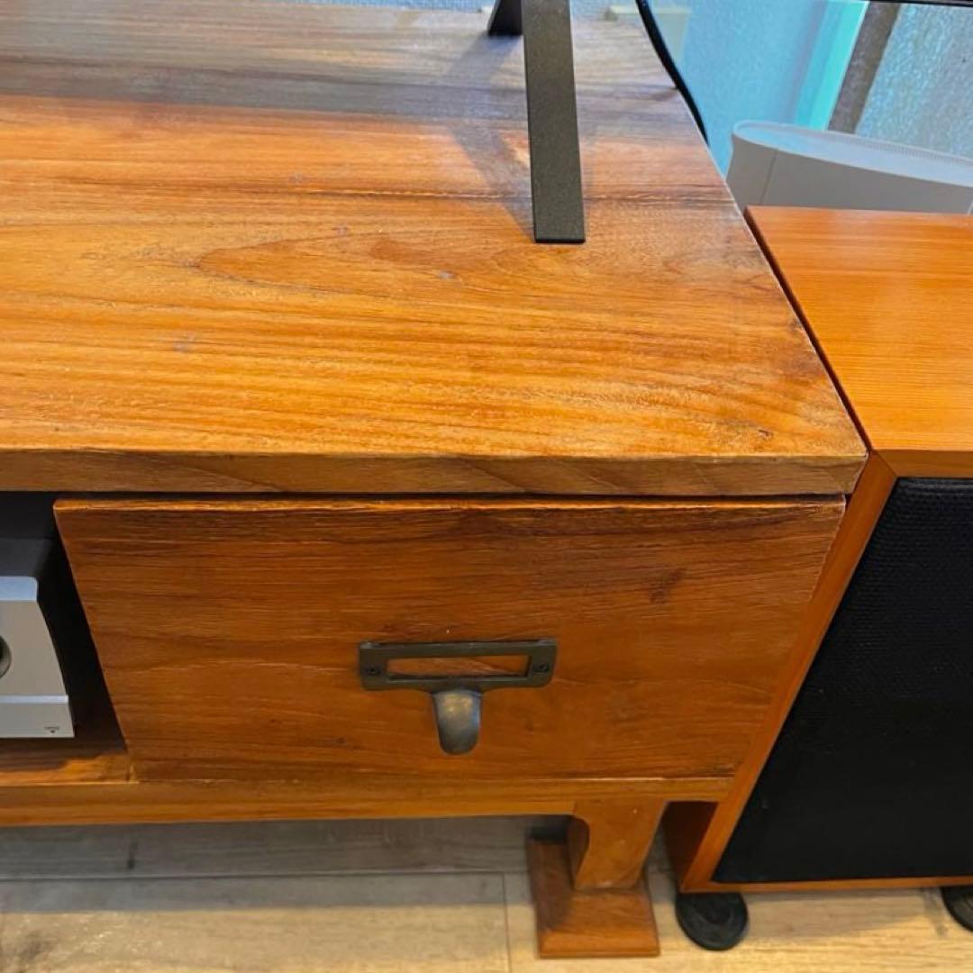 テレビボード 北欧デザイン チーク 無垢材