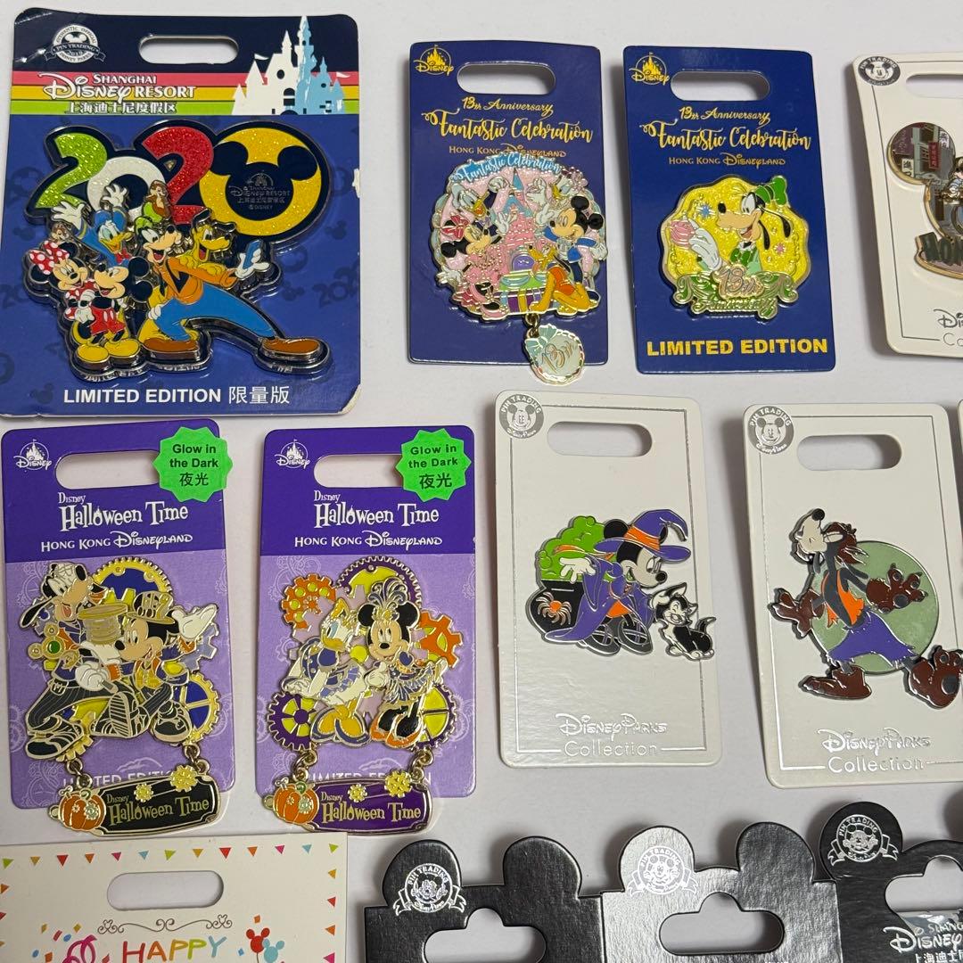 海外ディズニー ピンバッジ ピンバッチ 香港 上海 ミッキー ミニー グーフィー