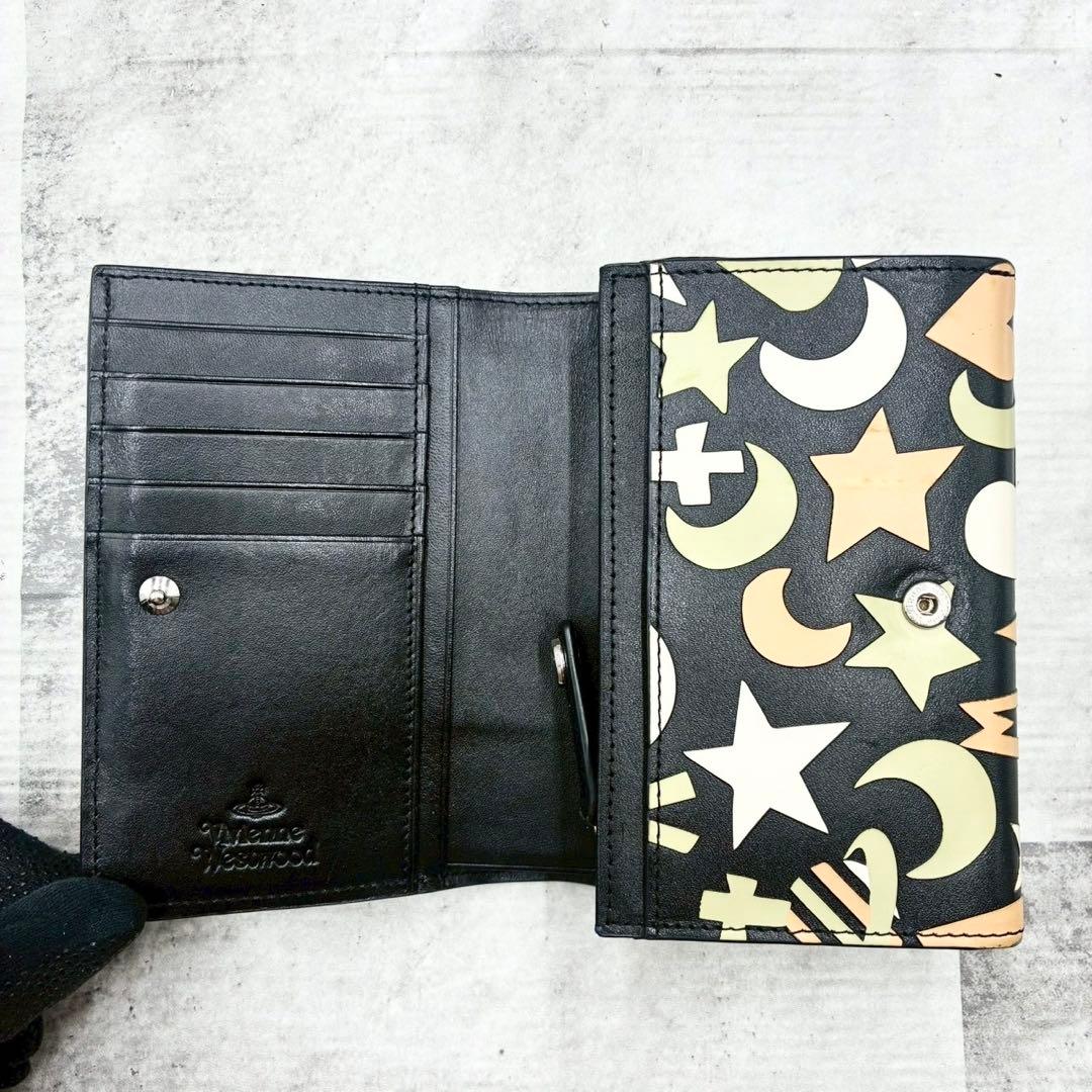 極美品 ヴィヴィアンウエストウッド 宇宙 オーブ コンパクトウォレット 折り財布