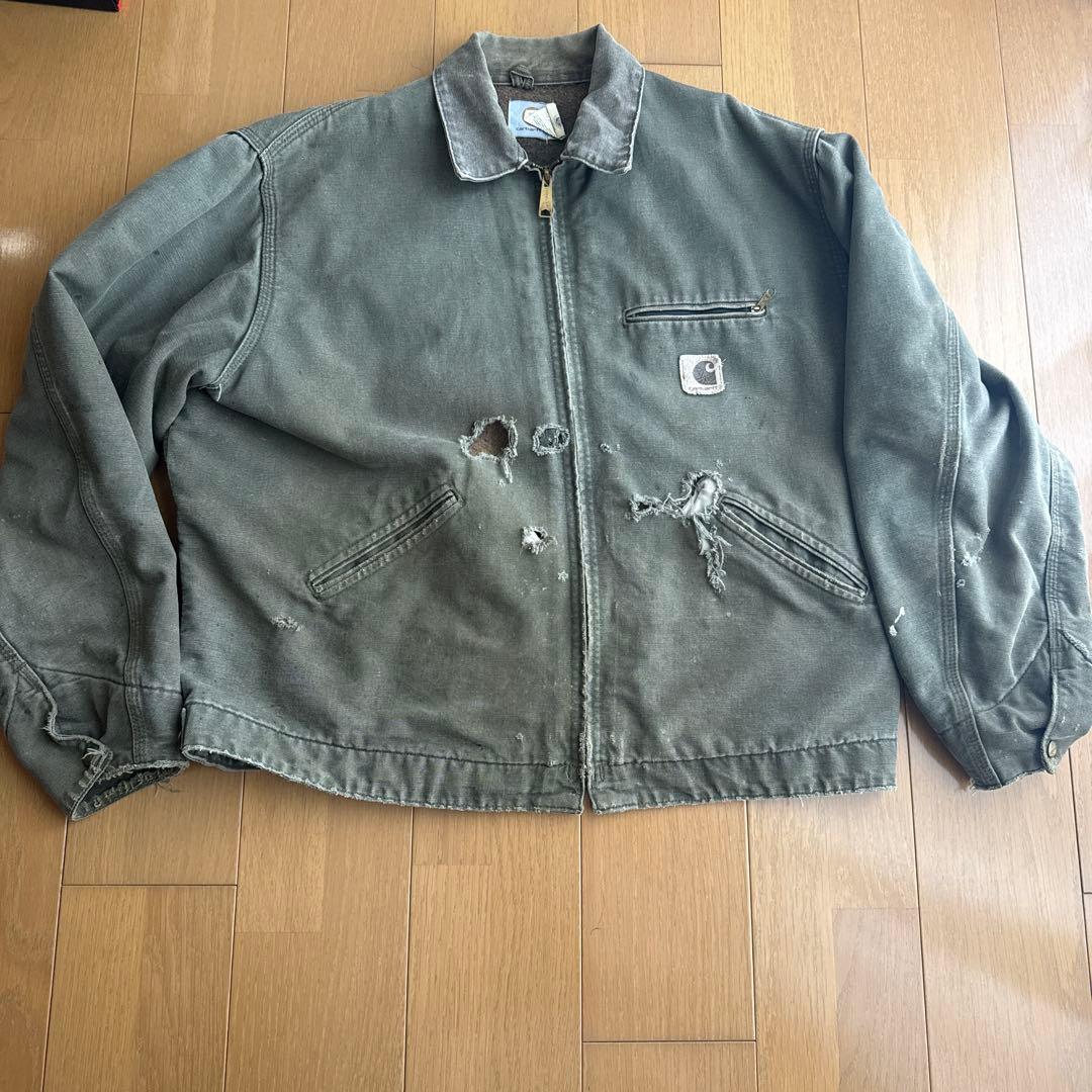 Carhartt デトロイトジャケット モスグリーン色