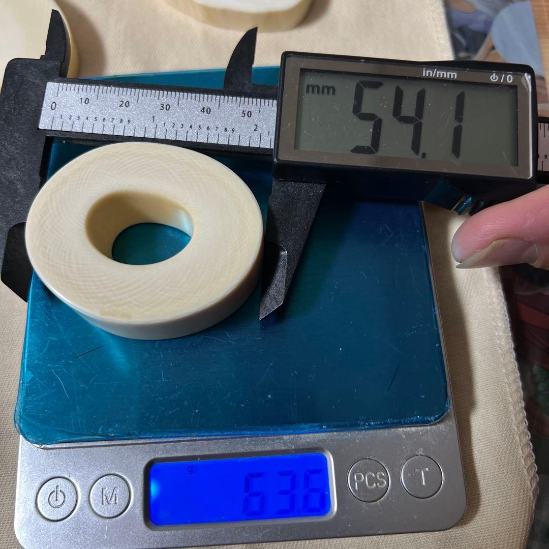 天然素材、鯨の歯風、抹香鯨風、歯類、根付重さ46g