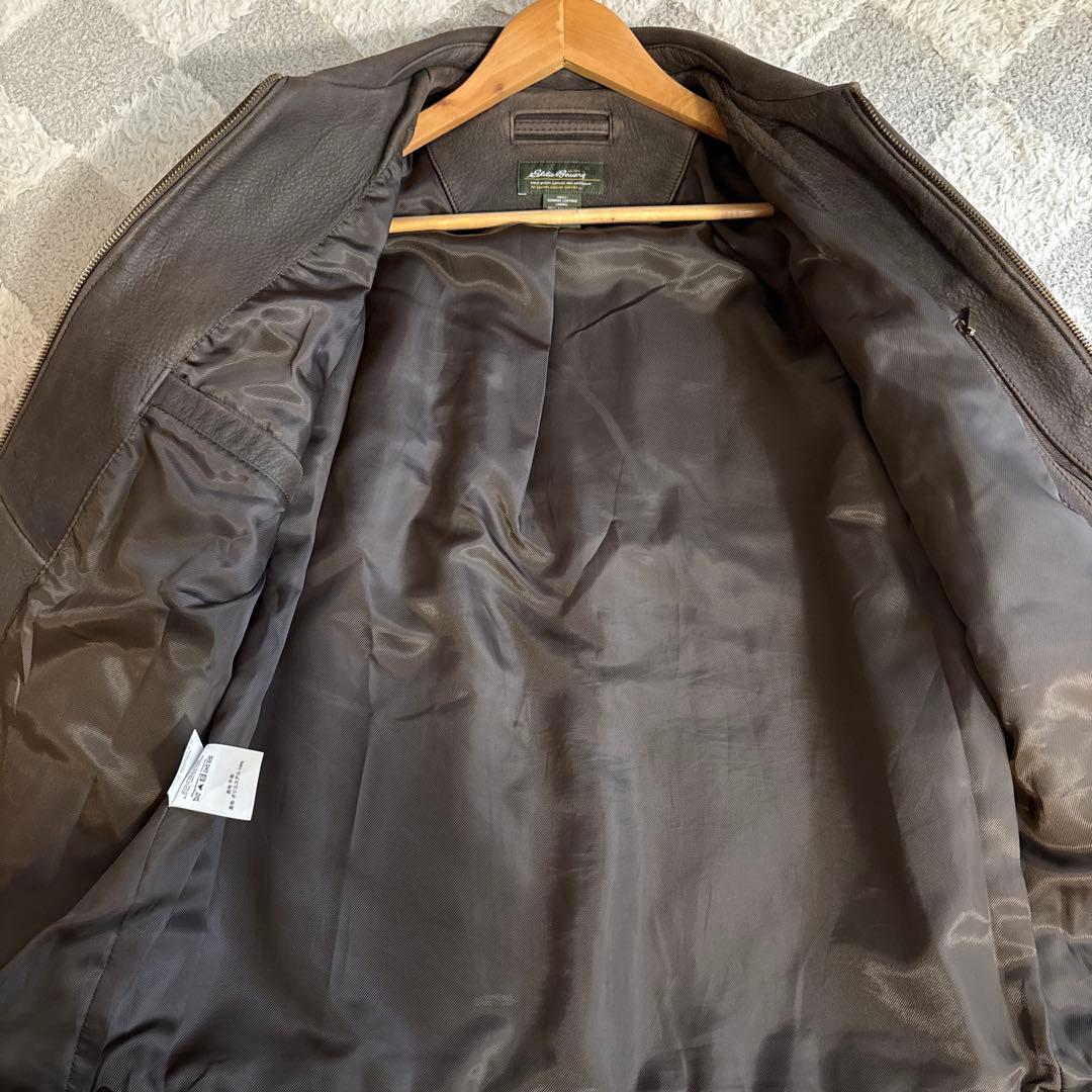 eddie bauer トラッカーレザージャケット　ブラウン