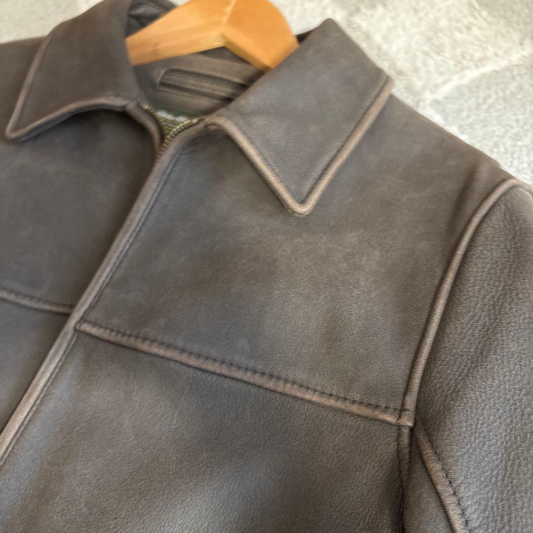 eddie bauer トラッカーレザージャケット　ブラウン