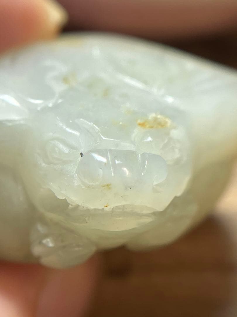 本物和田玉★子料★青花黄皮！招財モチーフ龍亀証明書付き03 新疆和田玉